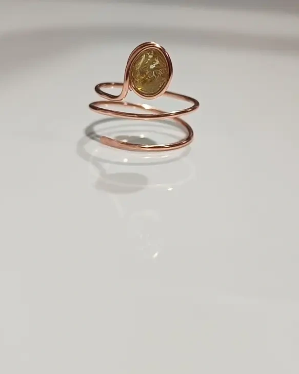 Inel cupru & peridot